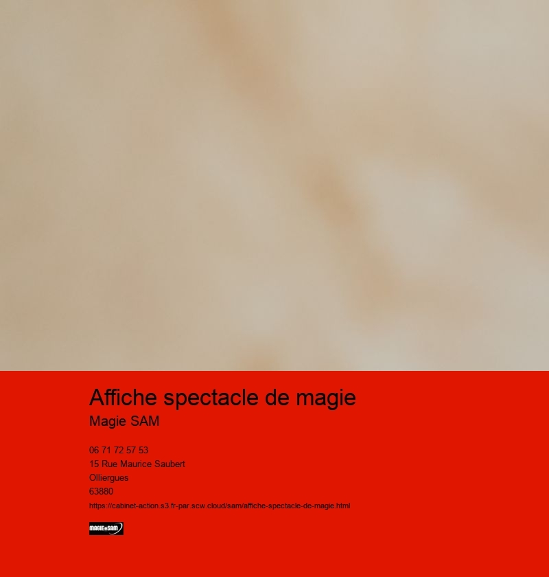 affiche spectacle de magie